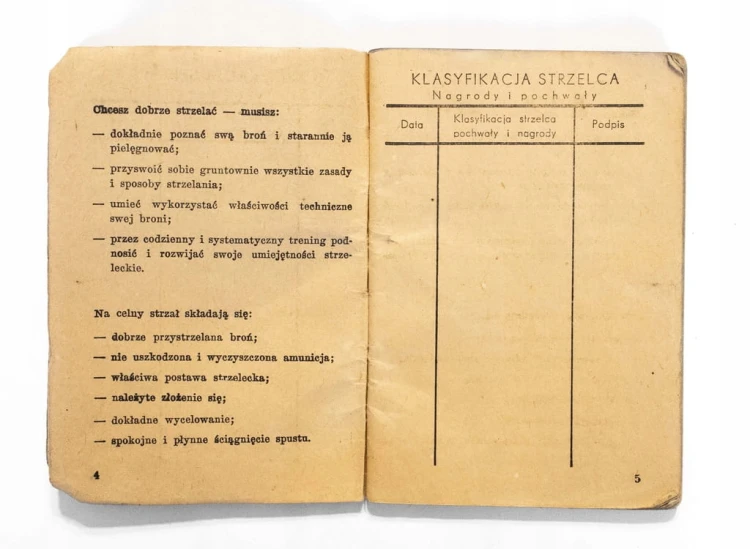 KSIĄŻECZKA STRZELECKA - 5 KOMPANIA, 2 PLUTON WP (PRL)
