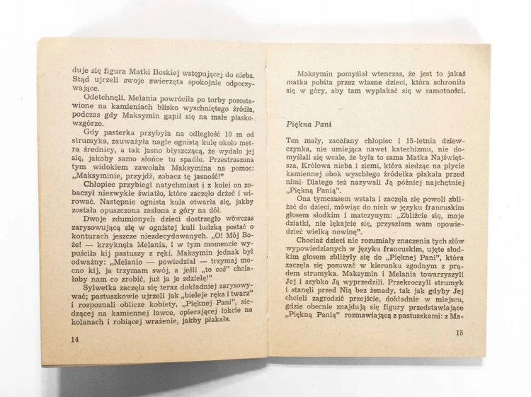 STARA KSIĄŻKA, PIĘKNA PANI - HISTORIA ZJAWIENIA MATKI BOŻEJ WE FRANCJI 1983