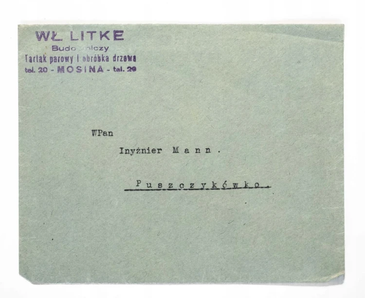 STARA KOPERTA - WŁ. LITKE, TARTAK PAROWY, OBRÓBKA DRZEWA, MOSINA 1936