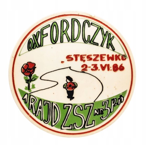 ODZNAKA I RAJD ZSZ NR 3 POZNAŃ, OXFORDCZYK, STĘSZEWKO 1986