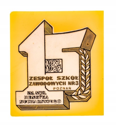 ODZNAKA PRZYPINKA ZESPÓŁ SZKÓŁ ZAWODOWYCH NR 3 POZNAŃ