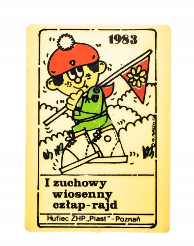 ODZNAKA HARCERSKA - I ZUCHOWY CZŁAP RAJD, HUFIEC ZHP PIAST POZNAŃ 1983