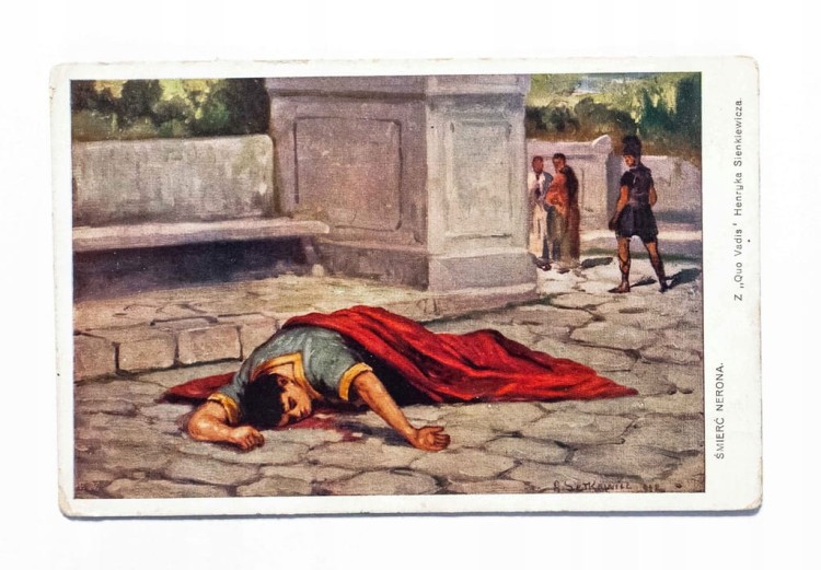 STARA POCZTÓWKA - SIENKIEWICZ, ŚMIERĆ NERONA II RP