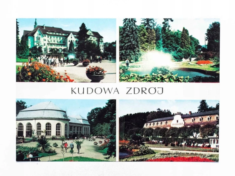 KUDOWA ZDRÓJ - SANATORIUM POLONIA I ZAMECZEK, PIJALNIA, PARK l. 70