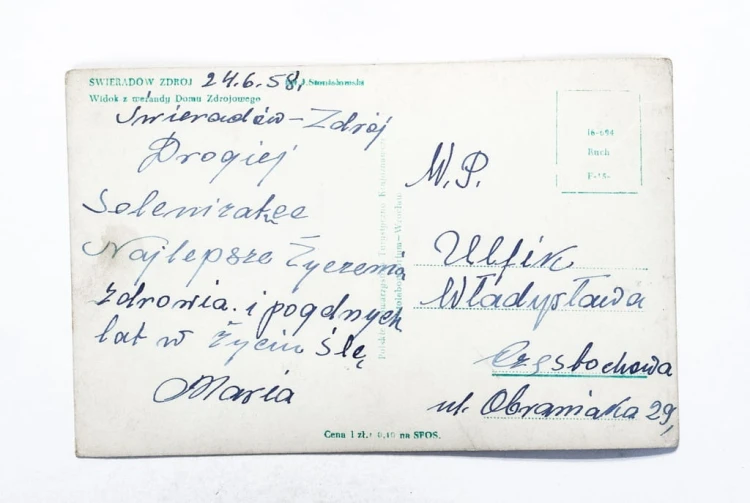 ŚWIERADÓW ZDRÓJ - WIDOK Z WERANDY DOMU ZDROJOWEGO 1958