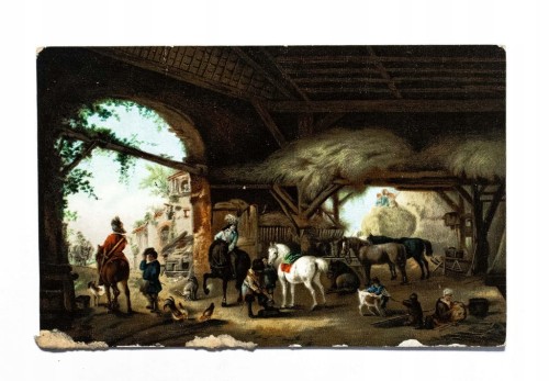 STARA POCZTÓWKA - STALL, WOUWERMAN, STODOŁA l. 20/30