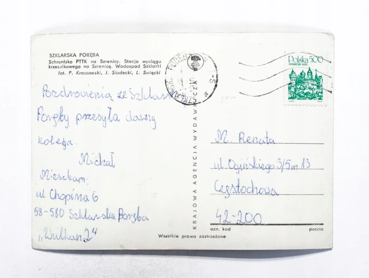 SZKLARSKA PORĘBA - SCHRONISKO NA SZRENICY, STACJA WYCIĄGU, WODOSPAD l. 60