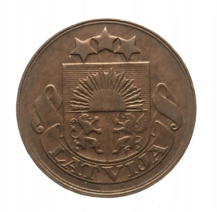 ŁOTWA 5 SANTIM 1922 ROK st.3+