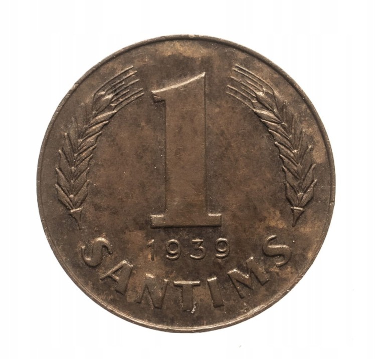 ŁOTWA 1 SANTIMI 1939 ROK st.2-