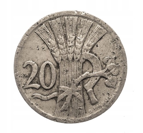 CZECHOSŁOWACJA 20 HALERZY 1928 ROK st.3