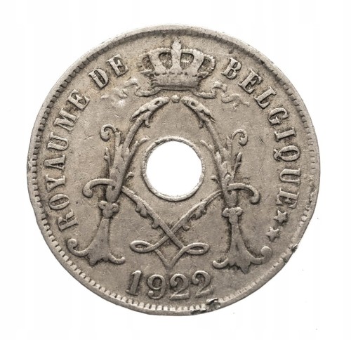 BELGIA, 25 CENTIMÓW 1922 st.3