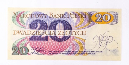 Polska, PRL (1944 - 1989), 20 ZŁOTYCH 1.06.1982, seria AB