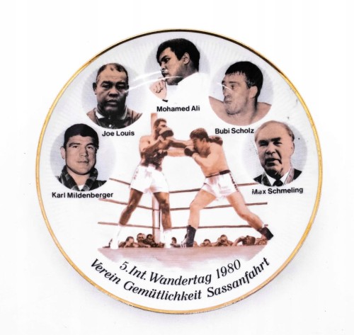 STARY NIEMIECKI TALERZ PORCELANOWY - MUHAMMED ALI