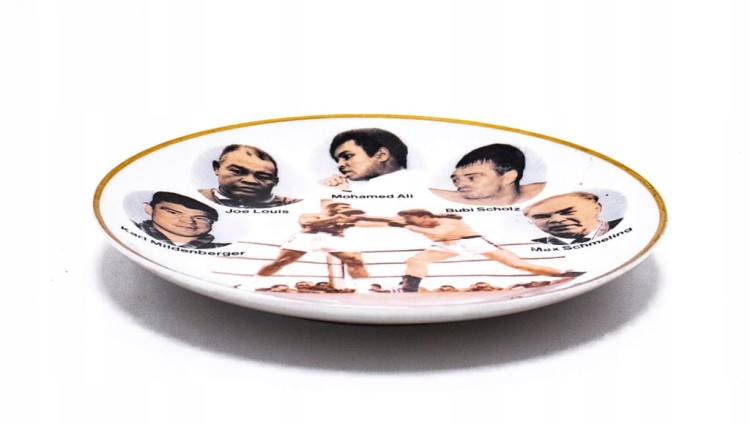 STARY NIEMIECKI TALERZ PORCELANOWY - MUHAMMED ALI