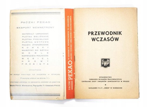STARA KSIĄŻKA PRZEWODNIK WCZASÓW 1950