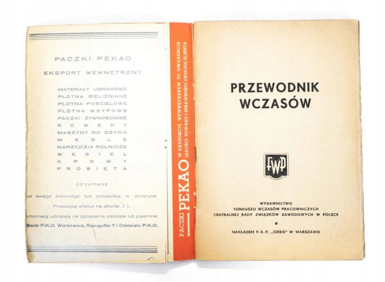 STARA KSIĄŻKA PRZEWODNIK WCZASÓW 1950