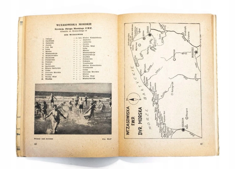 STARA KSIĄŻKA PRZEWODNIK WCZASÓW 1950
