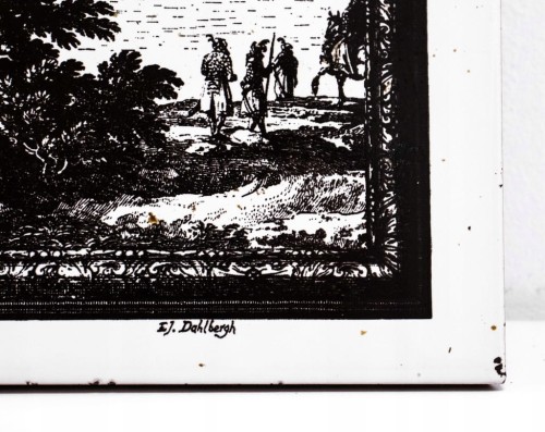 STARY OBRAZ WARSZAWA 1656 (miedzioryt Dahlbergh na płytkach)