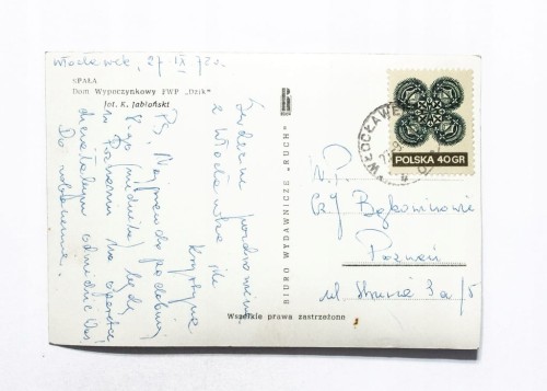SPAŁA - DOM WYPOCZYNOWY FWP DZIK 1972