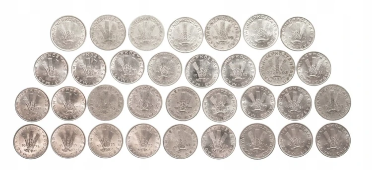 Węgry, zestaw monet obiegowych, 20 fillerów 1953-1989