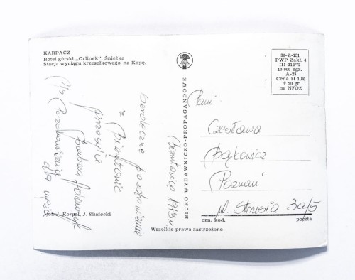 KARPACZ - HOTEL GÓRSKI ORLINEK, ŚNIEŻKA, WYCIĄG NA KOPĘ 1973