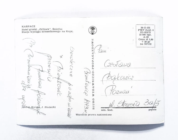 KARPACZ - HOTEL GÓRSKI ORLINEK, ŚNIEŻKA, WYCIĄG NA KOPĘ 1973