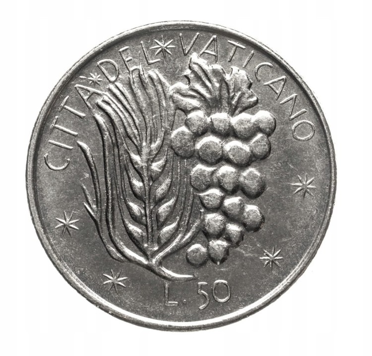 WATYKAN PAWEŁ VI 50 LIRÓW 1977 ROK st.1-