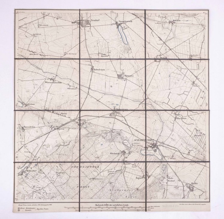 STARA MAPA - WOJ. WIELKOPOLSKIE, OSTRORÓG I OKOLICE 1892
