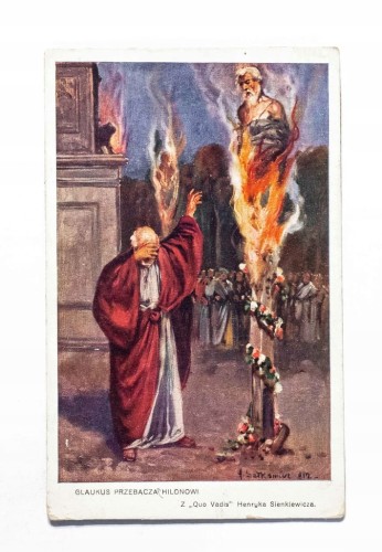 STARA POCZTÓWKA - QUO VADIS, GLAUKUS PRZEBACZA HILONOWI II RP