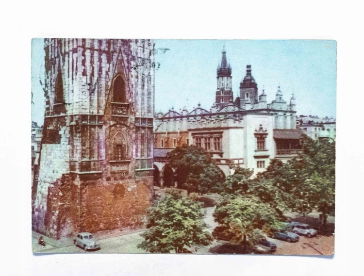 KRAKÓW - RYNEK GŁÓWNY, WIEŻA RATUSZOWA, SUKIENNICE 1965