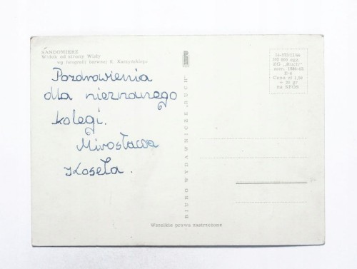 SANDOMIERZ - WIDOK OD STRONY WISŁY l. 60