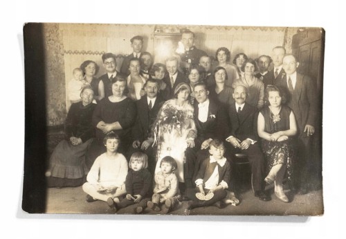 STARA FOTOGRAFIA - ŚLUB, ZDJĘCIE WESELNE II RP