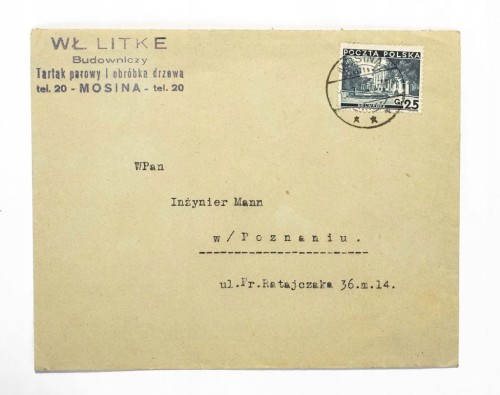 STARA KOPERTA - WŁ. LITKE, TARTAK PAROWY, OBRÓBKA DRZEWA, MOSINA 1936