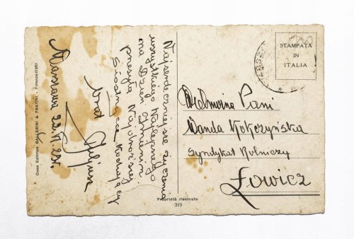 STARA POCZTÓWKA IMIENINOWA - WARSZAWA / ŁOWICZ 1929