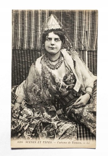 STARA POCZTÓWKA - TRADYCYJNY STRÓJ TLEMCEN l. 20