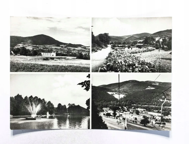USTROŃ - DOM WYPOCZYNKOWY KOPALNI ZIEMOWIT, BASEN, PARK, WYCIĄG 1973