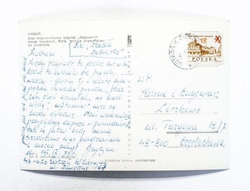 USTROŃ - DOM WYPOCZYNKOWY KOPALNI ZIEMOWIT, BASEN, PARK, WYCIĄG 1973