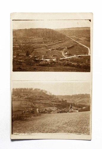 STARA POCZTÓWKA - KRAJOBRAZ WIEJSKI, PANORAMA l. 20/30