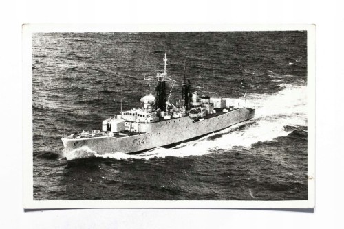 STARA POCZTÓWKA - OKRĘT H. M. S. PUMA 1961