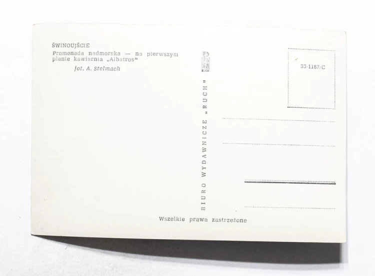 ŚWINOUJŚCIE - PROMENADA NADMORSKA, KAWIARNIA ALBATROS l. 60