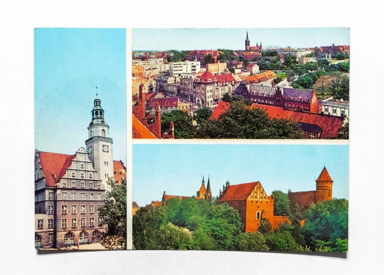 OLSZTYN - RATUSZ, ZAMEK, PANORAMA MIASTA l. 60