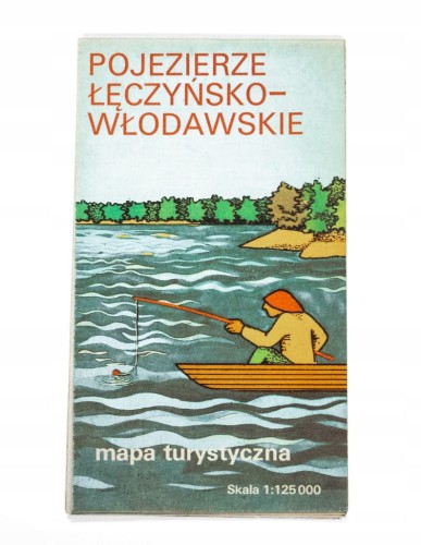 STARA MAPA TURYSTYCZNA - POJEZIERZE ŁĘCZYŃSKO-WŁODAWSKIE 1986