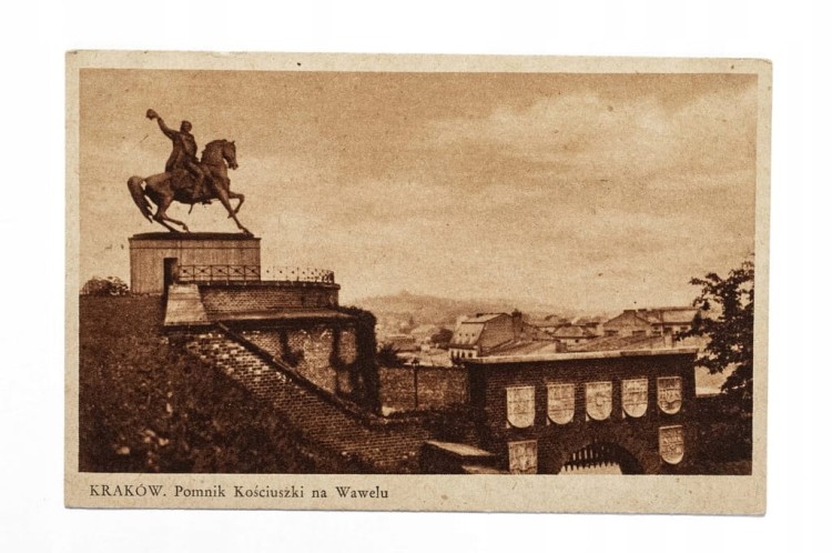 KRAKÓW - POMNIK KOŚCIUSZKI NA WAWELU II RP