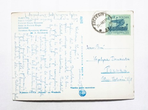 WARSZAWA - POMNIK FRYDERYKA CHOPINA 1965