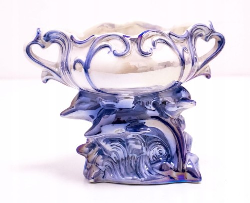 STARA PORCELANOWA SZKATUŁKA - DELFINY