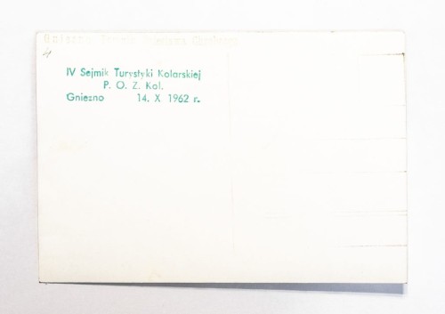 GNIEZNO - POMNIK BOLESŁAWA CHROBREGO, IV SEJMIK TURYSTYKI KOLARSKIEJ 1962