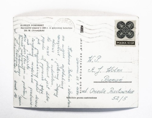 KAMIEŃ POMORSKI - BAROKOWE ORGANY W KATEDRZE 1972