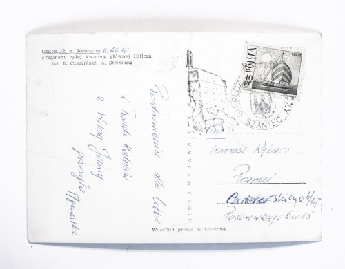 GIERŁOŻ k. KĘTRZYNA - FRAGMENT BYŁEJ KWATERY GŁÓWNEJ HITLERA 1970