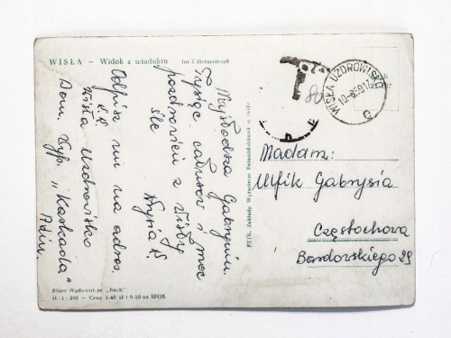 WISŁA - WIDOK Z WIADUKTU 1959