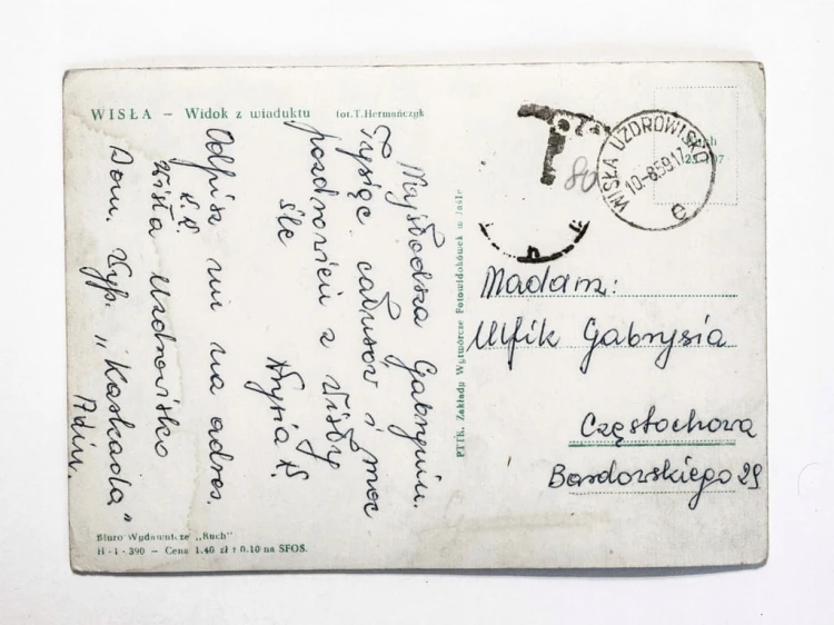 WISŁA - WIDOK Z WIADUKTU 1959